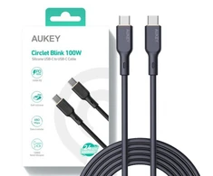 USB Kabelis - Aukey 100W 5A PD 1m, Juodas
