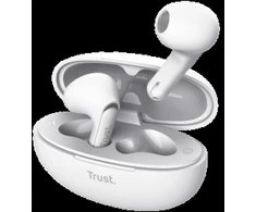 Trust Yavi - Belaidės ausinės Įstatomos į ausis (į ausis įkišamos tipo) ausinės Bluetooth TWS su etui ładującym &amp; ENC (Baltas)