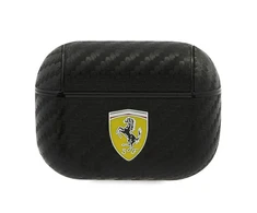 Dėklas Ferrari FESAPCABK AirPods Pro dangtelis juodas/juodas On Track PU Carbon