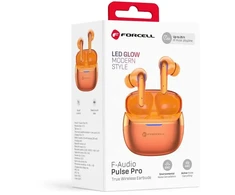 Ausinės Forcell F-Audio Pulse Pro ANC + ENC Belaidės In-Ear TWS Earbuds auksinis