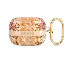 Apple AirPods Pro ausinių dėklas Guess AirPods Paisley Strap Collection (GUAPHHFLD) aukso spalvos