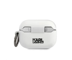 Karl Lagerfeld KLACAPSILCHWH AirPods Pro cover balta/baltas silikoninis Choupette