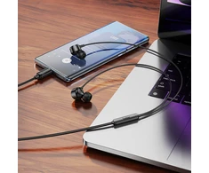 Borofone Ausinės BM94 Sonar su mikrofonu Type C (DAC) juodos spalvos