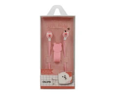 Dėklas Oem Earphones CASNI - CS-179 su mikrofonu Rožinė