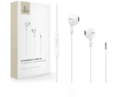 Ausinės TECH-PROTECT ULTRABOOST MINI JACK EARPHONE CORE G4 Baltas