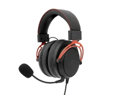 White Shark Baltas Shark Baltas Shark žaidimų ausinės GORILLA, su mikrofonu,PC, PS4/PS5, MAC, juodos spalvos/Raudona (GH-2341)
