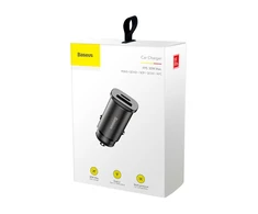 Baseus Square automobilinis įkroviklis PPS QC4.0 / PD3.0 5A 30W - Juodas