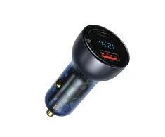 Baseus QC + PPS greitasis automobilinis įkroviklis 65W - Pilkas