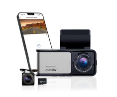 Wideorejestrator AutoSky 4K Dash Cam Pro Front 4K + Rear 1080P GPS ADC888