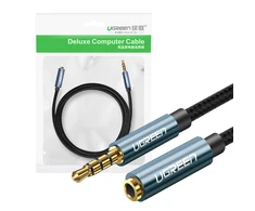 Laido pratęsimas audio AUX lizdas 3.5mm UGREEN AV118, 1m - pilkas/juodas