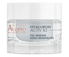 Avène Eau Thermale Hyaluron Activ B3 Cell Renewal Kreminis Aqua Kreminis-In-Gel atkuriantis gelinis kremas veidui, 50 ml