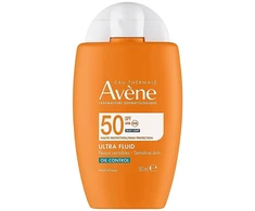 Avene Ultra Fluid Invisible Sunscreen Spf50 veido kremas nuo saulės, 50 ml