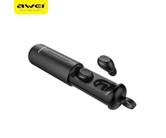 AWEI ausinės Bluetooth 5.0 T55 TWS juodos spalvos