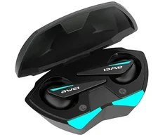 Bluetooth 5.0 TWS Žaidimų ausinės + AWEI Docking Station (T23) juodos spalvos