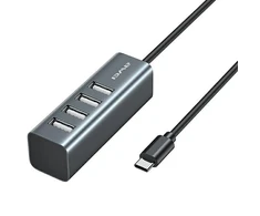 šakotuvas 4xUSB-A - USB-C AWEI (CL-122T) juodos spalvos
