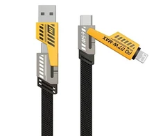 AWEI kabelis CL-226 4w1 usb-c/lightning/USB-A juodos spalvos 65W/27W