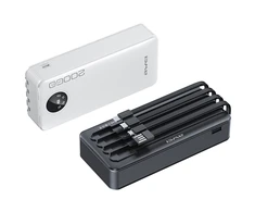 Powerbank 20000mAh Ekranas + Kabelis USB/PD/iPhone Lightning/MicroUSB AWEI (P134K) Juodos spalvos