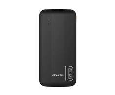 Išorinė baterija Power Bank Awei P20K 5V/2.4A 10000mAh juoda