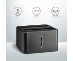 AXAGON ADSA-D25 USB 3.2 Gen 1 - 2x SATA 6G 2,5'' SSD/HDD CLONE DUAL MINI dėklas