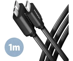 Axagon BUMM3-CM10AB duomenų perdavimo ir įkrovimo laidas | USB-A į Micro B | 1 m