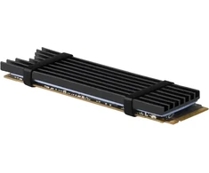 AXAGON CLR-M2L3 pasyvus - M.2 SSD, 80 mm SSD, aliuminio korpusas, silikono terminės pagalvėlės, aukštis 3 mm