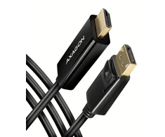 Axagon DisplayPort > HDMI 1.4 kabelis 1,8 m 4K 30Hz, RVD-HI14C2