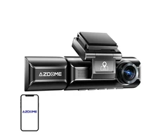 AZDome M550 Max 4K 2160p + 1080p + 2.5K, GPS, Wi-Fi - vaizdo registratorius su priekine, salono ir galine kameromis