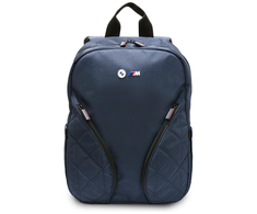 BMW Nylon Pockets &amp; Metal Logo 16" Nešiojamas kompiuteris Backpack - Navy Mėlyna