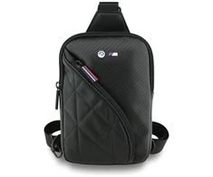 BMW Carbon Pocket &amp; Metal Logo Crossbody Phone Bag - Juodas