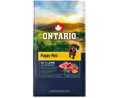 Ontario Puppy Mini ėriena &amp; Brown ryžiai 6.5kg