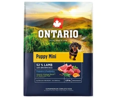 Ontario Puppy Mini ėriena &amp; Brown ryžiai 2.25kg