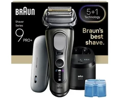 Barzdaskutė Braun Series 9 Pro+ 9675cc Plėvelinis skutuvas su trimmeriu Pilkas, Sidabrinis