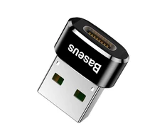 Baseus USB-C – USB-A adapteris 3A – Juodas
