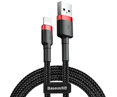 Baseus Cafule duomenų perdavimo ir įkrovimo kabelis | USB-A į Lightning | 12W | 1m | juodas