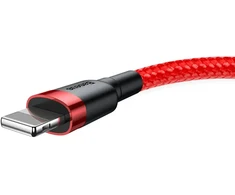 Baseus Cafule duomenų perdavimo ir įkrovimo kabelis | USB-A į Lightning | 12 W | 0,5 m | raudonas