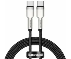Baseus Cafule serijos duomenų perdavimo ir įkrovimo kabelis | USB-C į USB-C | 100 W | 1 m | juodas