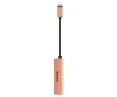 Baseus CALL52-17 Universal audio adapter with charging Lightning -> 3.5mm rožinis
