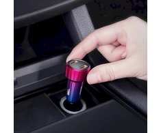 Dėklas Baseus Magic automobilinis įkroviklis USB + USB-C QC 4.0 PD 45W - Raudonas / Mėlynas
