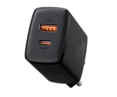 Baseus Kompaktiškas sieninis greitasis įkroviklis USB-C 20W, Juodos spalvos (CCXJ-B01)