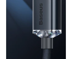 Baseus Crystal Shine kabelis USB - Lightning 2.4A 2m - Violetinis