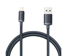Baseus Crystal Shine laidas USB - Lightning 2.4A 1.2m - Juodas
