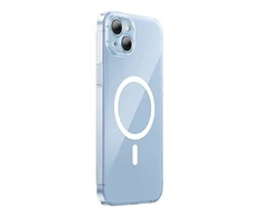 Baseus Crystal serijos magnetinis dėklas, skirtas iPhone 14 Plus + grūdintas stiklas
