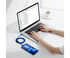 Baseus Crystal Shine serijos duomenų perdavimo ir įkrovimo kabelis | USB-C į Lightning | 20 W | 1,2 m | mėlynas