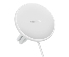 Baseus CW01 magnetinis automobilinio telefono laikiklis prie ventiliacijos tinklelio su automobiliniu įkrovikliu USB-C, 15W + 25W (baltas)
