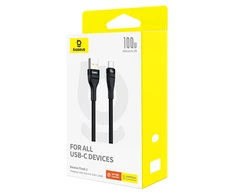 Įkrovimo kabelis Baseus Flash 2 USB į USB-C 100W, 2m (juodas)