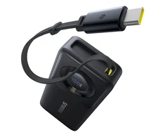 Baseus Free2Pull 10000mAh 30W powerbank su USB-C port and retractable USB-C kabeliu – juodos spalvos