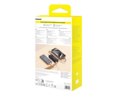 Baseus Free2Pull 10000mAh 30W powerbank su USB-C port and retractable USB-C kabeliu – juodos spalvos