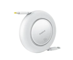 Kabelis Baseus Free2Pull Mini 100W ištraukiamas USB-C - USB-C 2m - balta