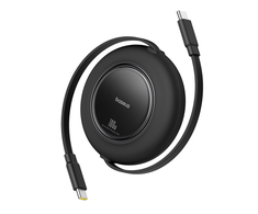Kabelis Baseus Free2Pull Mini 100W zwijany USB-C - USB-C 2m - juoda