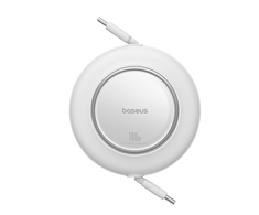 Kabelis Baseus Free2Pull Mini 100W zwijany USB-C - USB-C 2m - balta